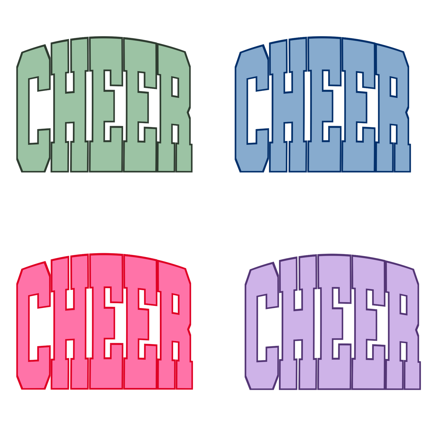 Cheer (MULTI COLOR OPTIONS) Full Color DTF Transfer