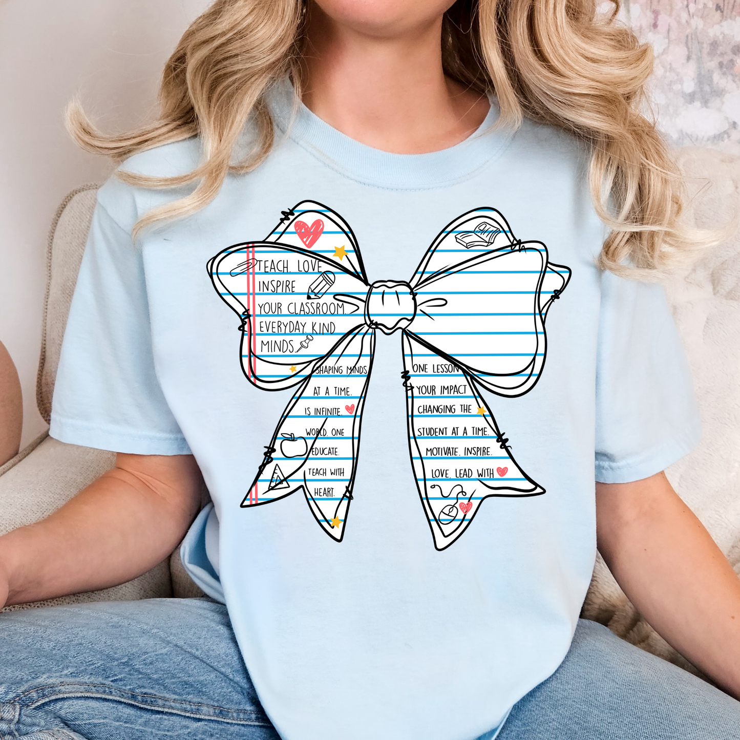 School Bow Full Color DTF Transfer