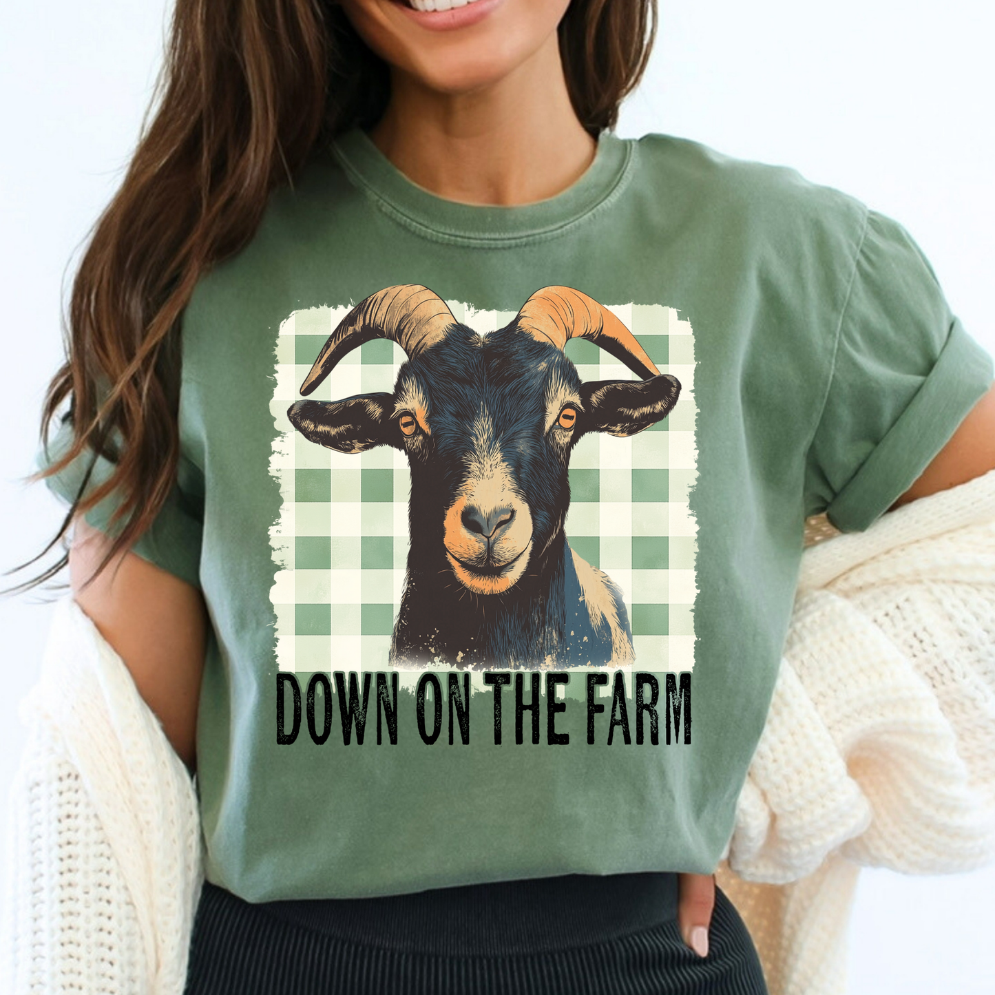 Down On The Farm (Goat) Full Color DTF Transfer