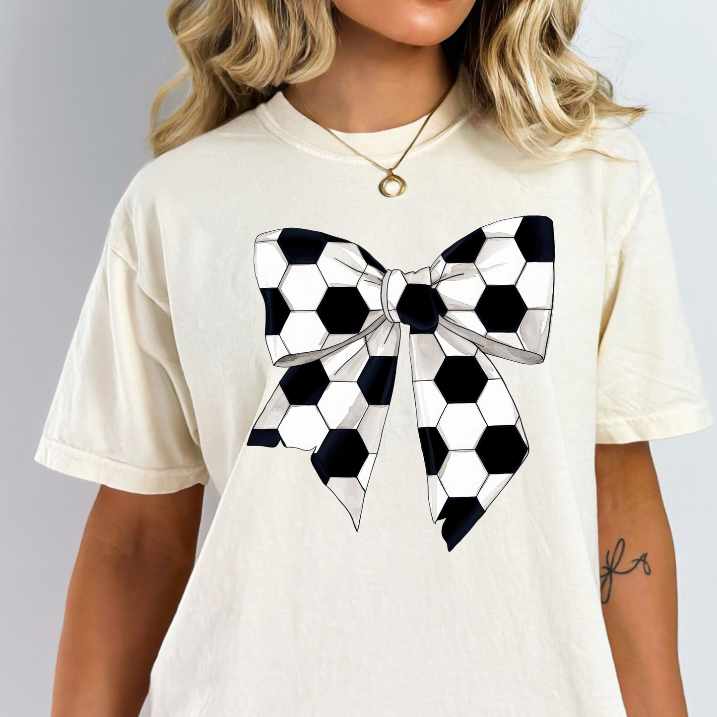 Soccer Bow Full Color DTF Transfer