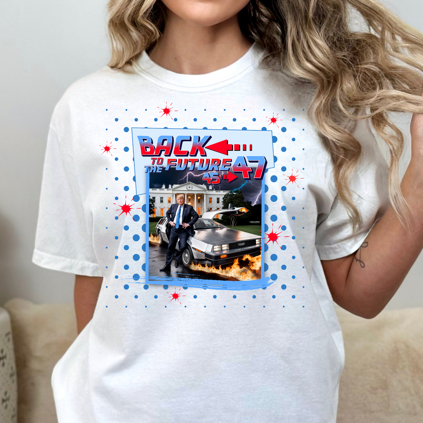 Back To The Future 45 47 (Trump) Full Color DTF Transfer
