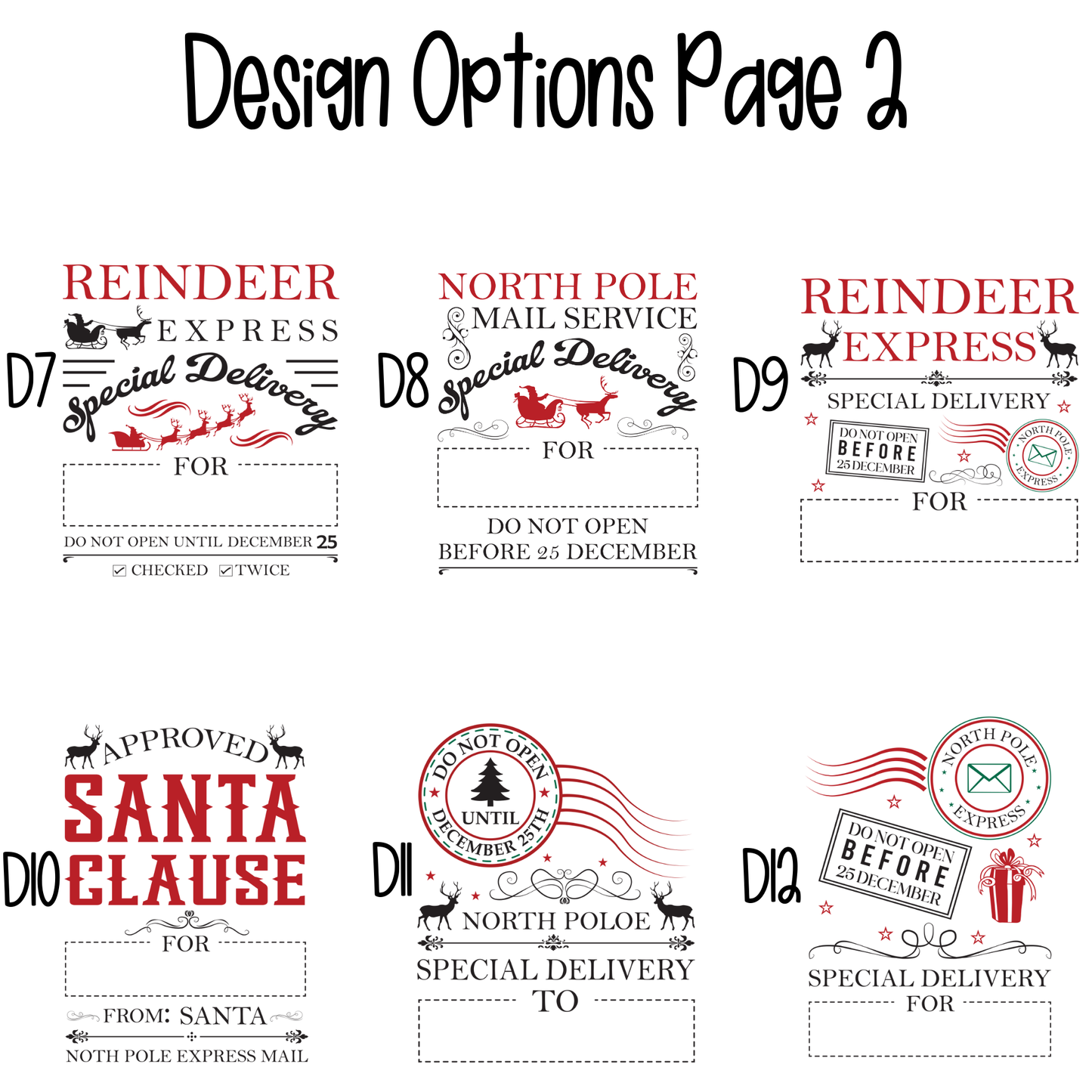Personalized Santa Sacks (MULTI DESIGN OPTIONS)