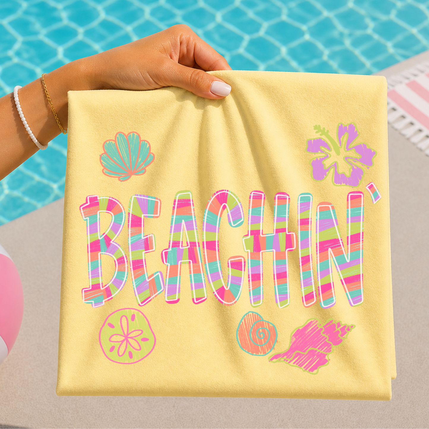 Beachin Full Color DTF Transfer