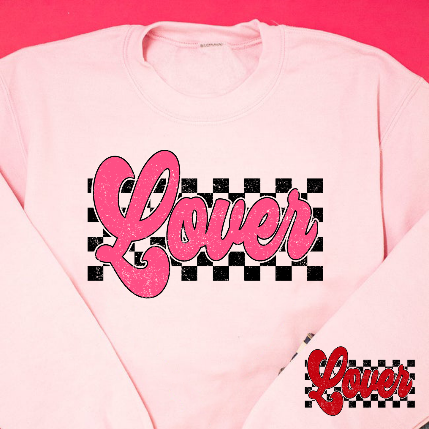 Lover (Checkered - Multi Color Option) Full Color DTF Transfer