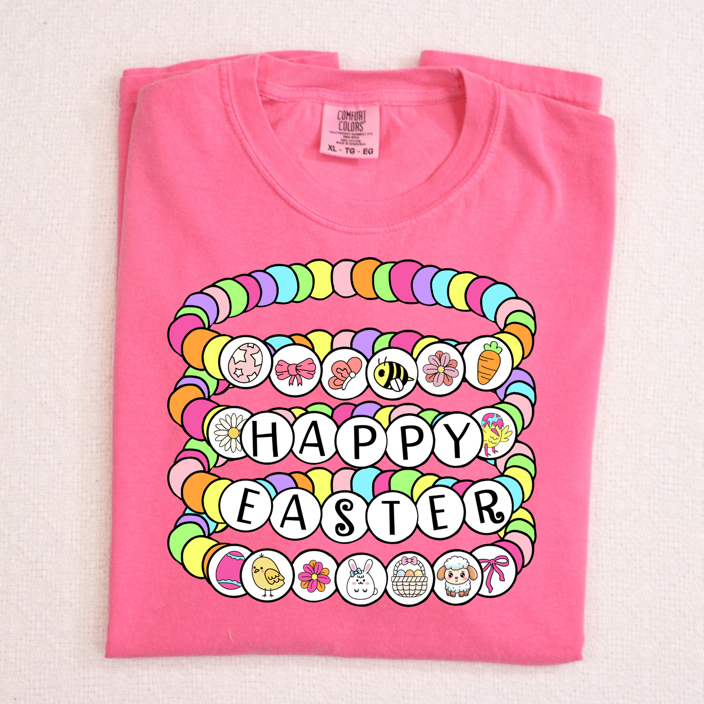 Happy Easter Friendship Bracelet Full Color DTF Transfer