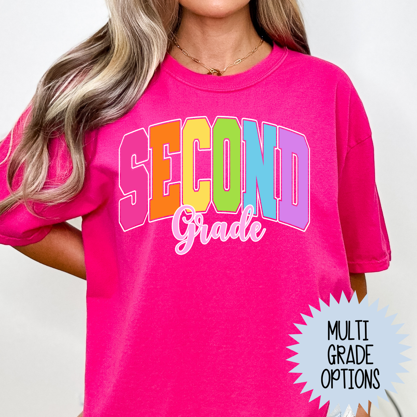 Varsity Rainbow Grade (MULTI GRADE OPTIONS) Full Color DTF Transfer