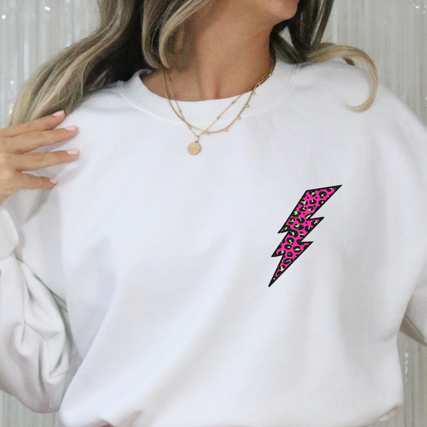 Teach (Repeat) w/Pink Leopard Lightening Bolt life Full Color DTF Transfer