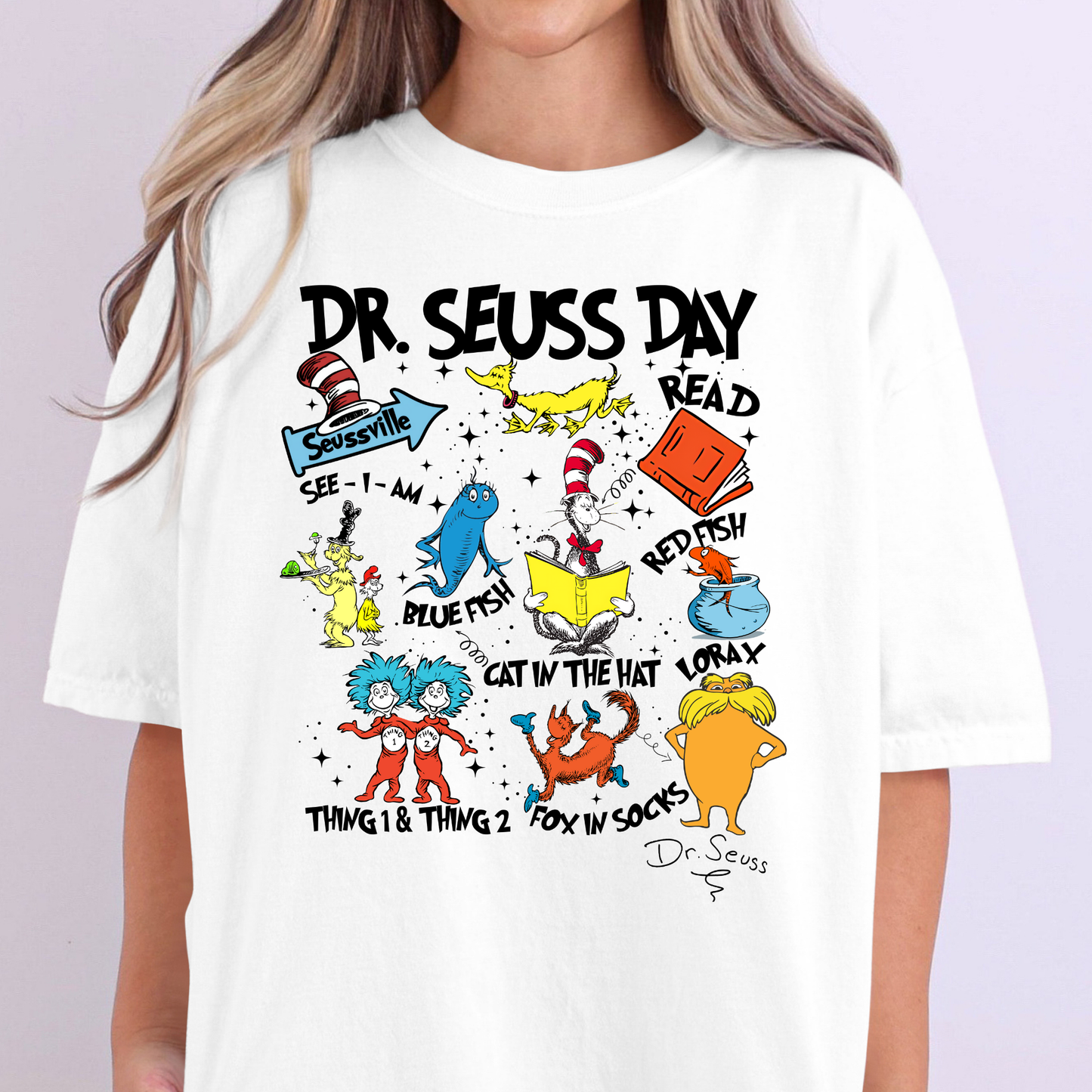 Dr. Seuss Day Collage (Read Across America Day) Full Color DTF Transfer