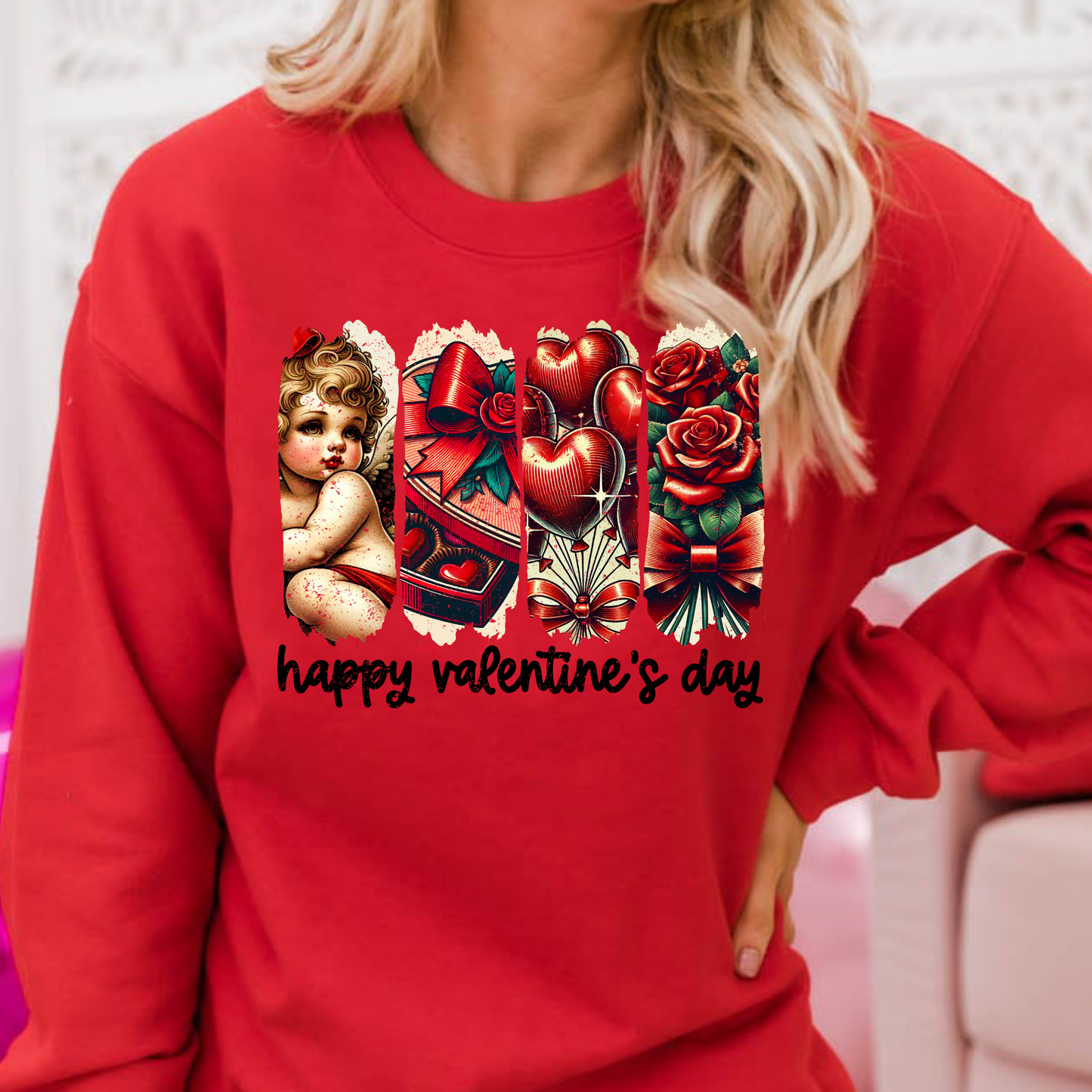 Happy Valentines Day (4 pic) Full Color DTF Transfer