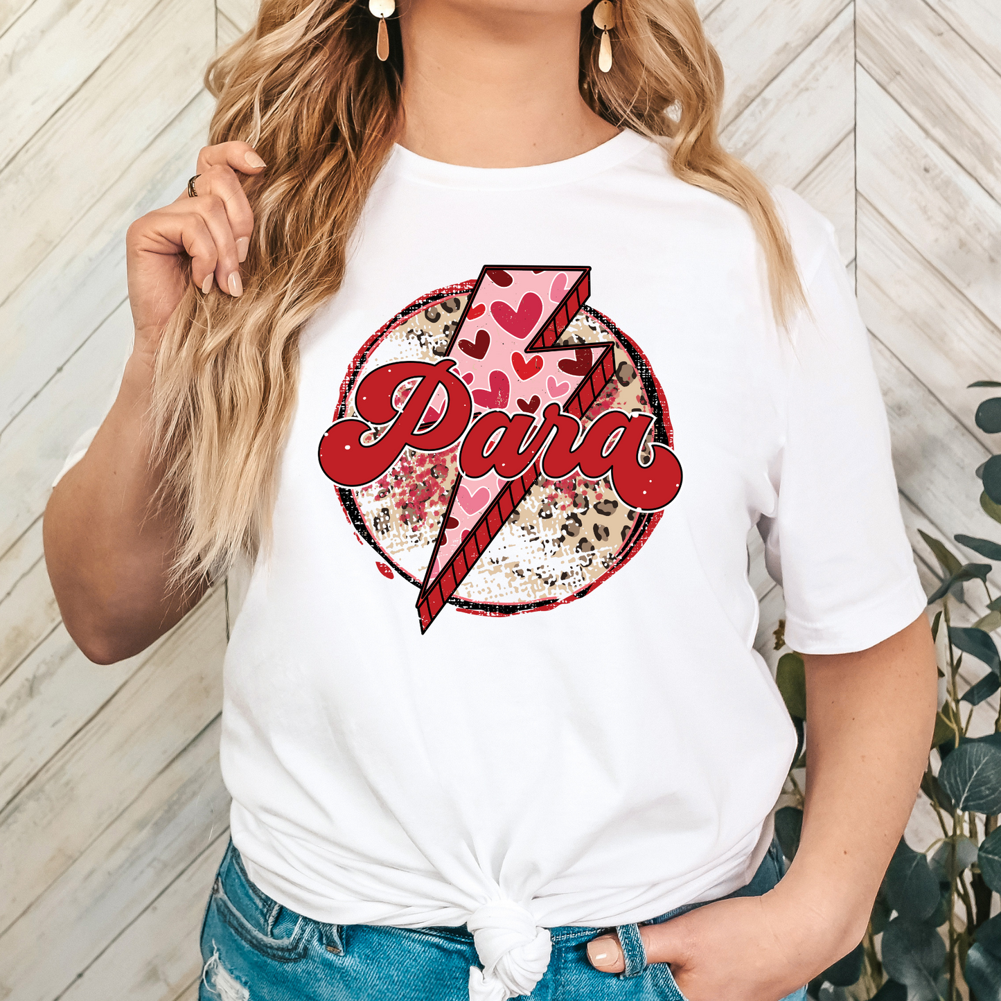 Para (Valentine Lightening Bolt) Full Color DTF Transfer