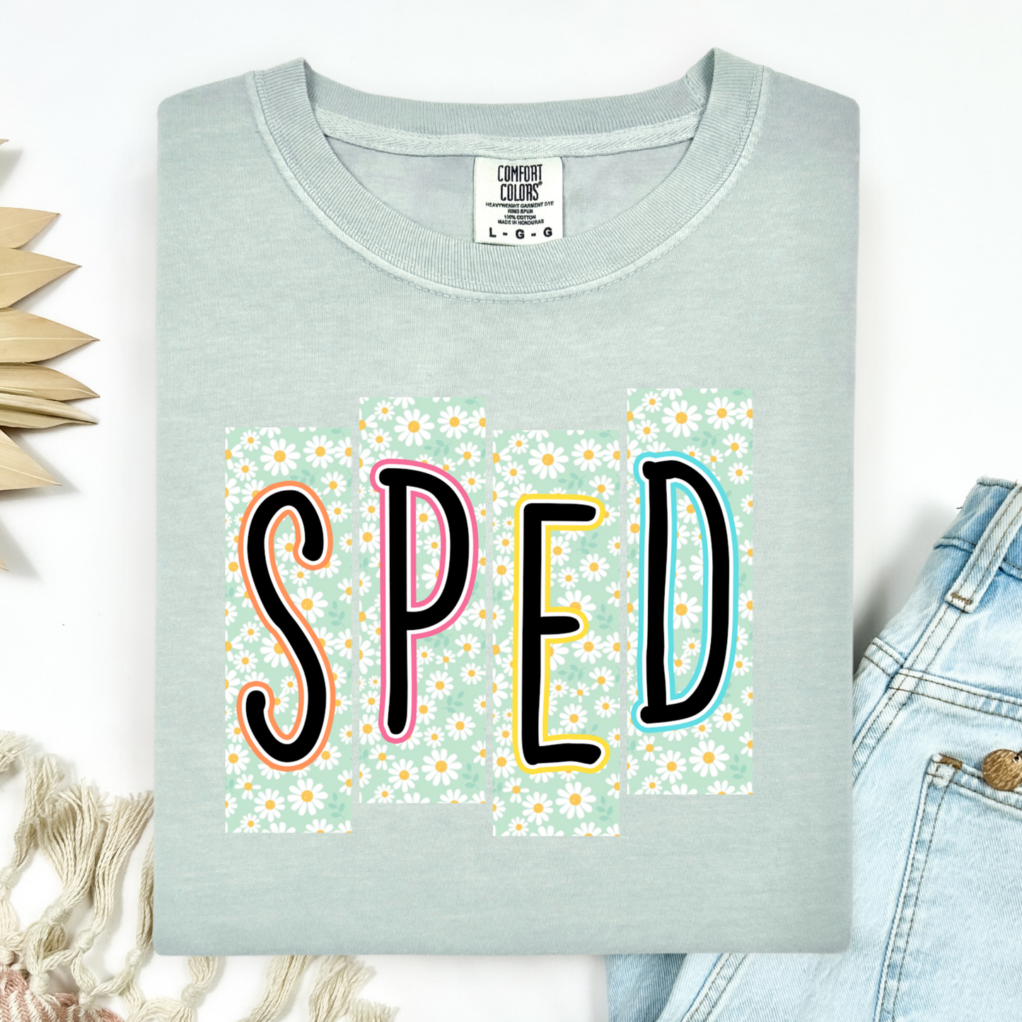 SPED (Flower Background) Full Color DTF Transfer