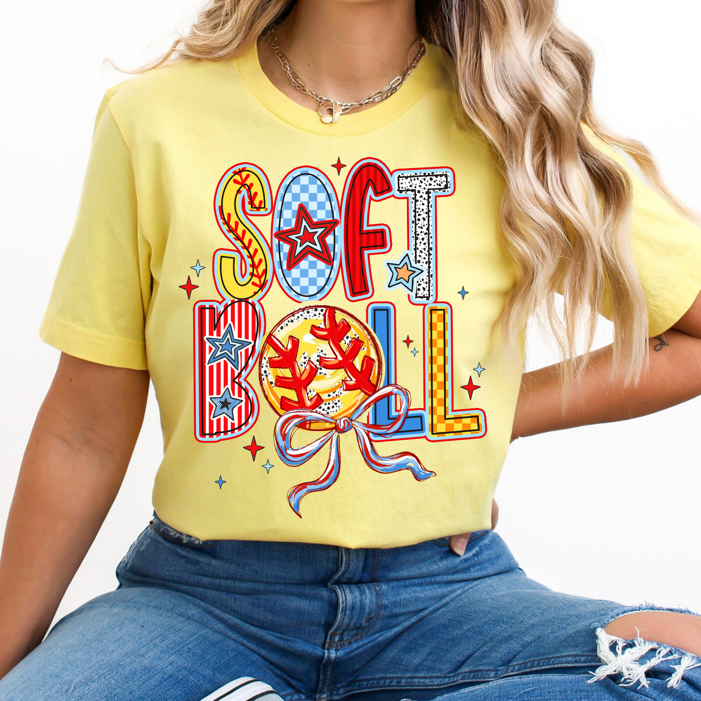 Softball Full Color DTF Transfer