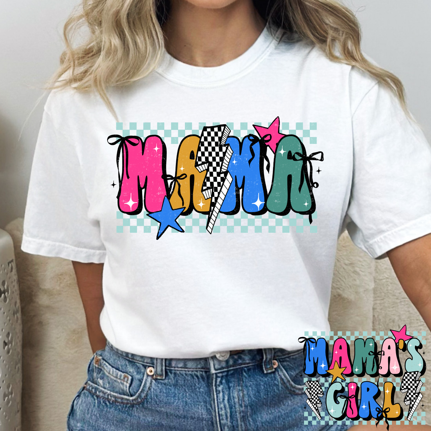 Mama Colorful (Mama's Girl Option) Full Color DTF Transfer