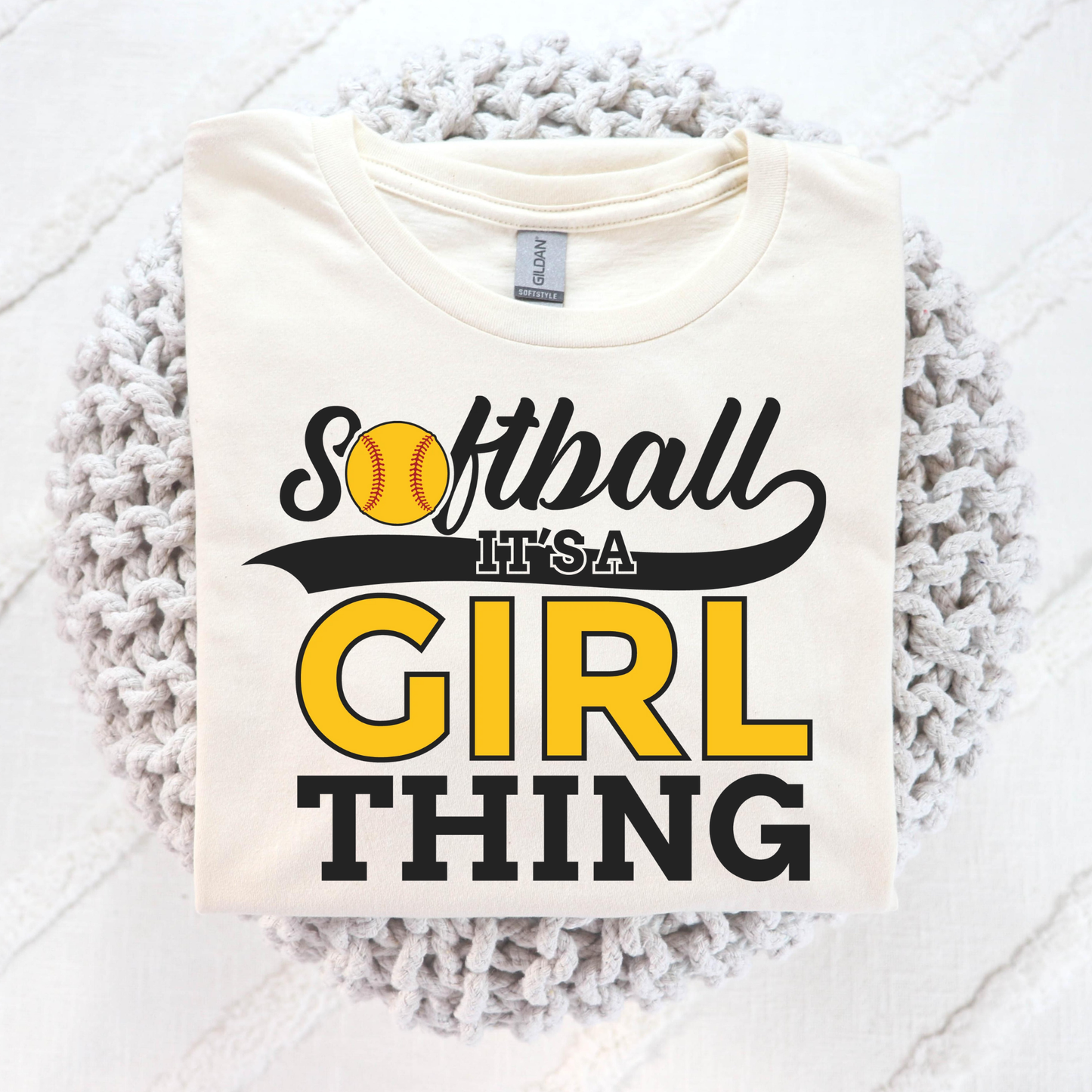 Softball Its A Girl Thing Full Color DTF Transfer