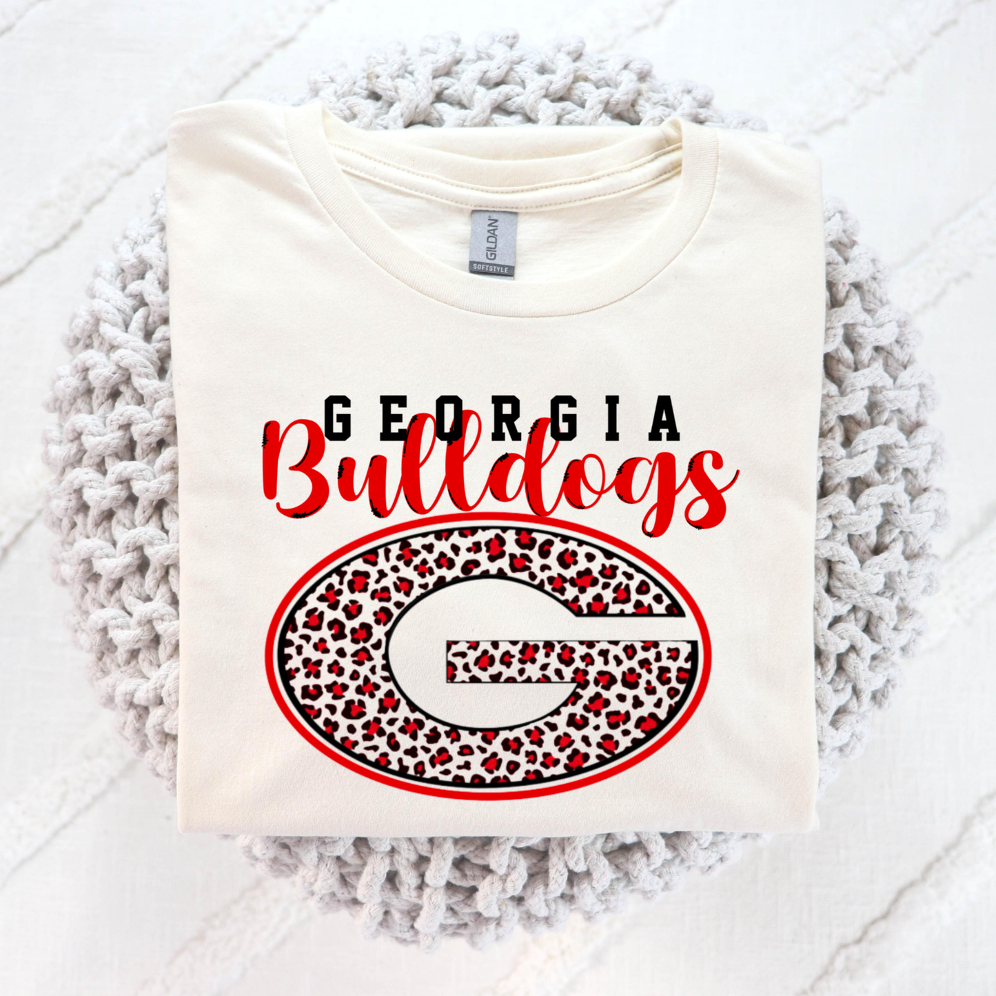 Georgia Bulldogs (Leopard G) Full Color DTF Transfer