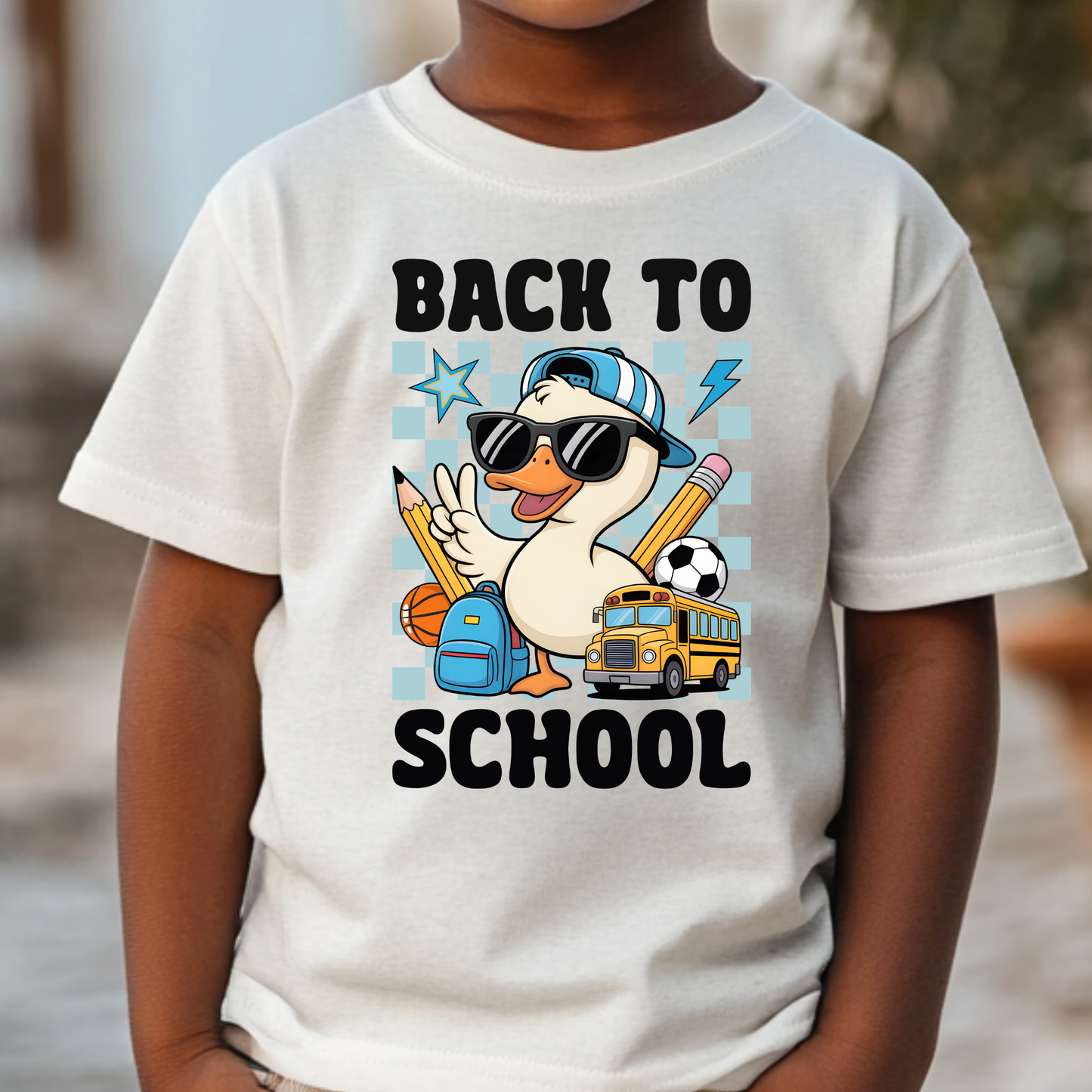 Back To School (Boy Duck) Full Color DTF Transfer