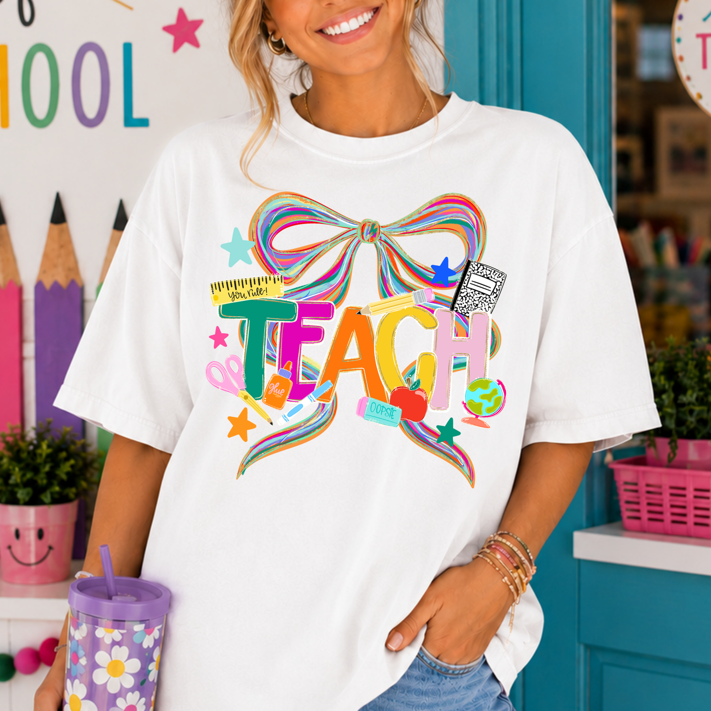 Teach (Bow) Full Color DTF Transfer