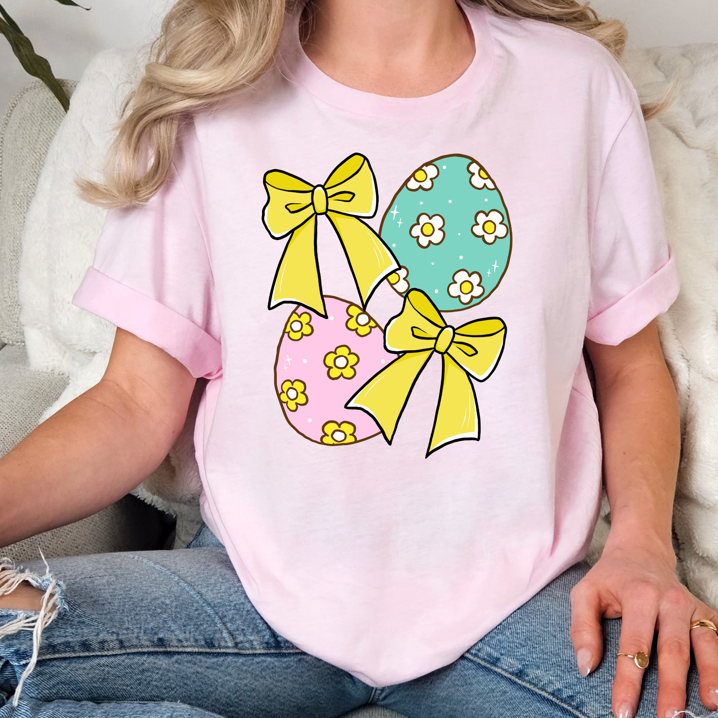 Eggs Bows Full Color DTF Transfer