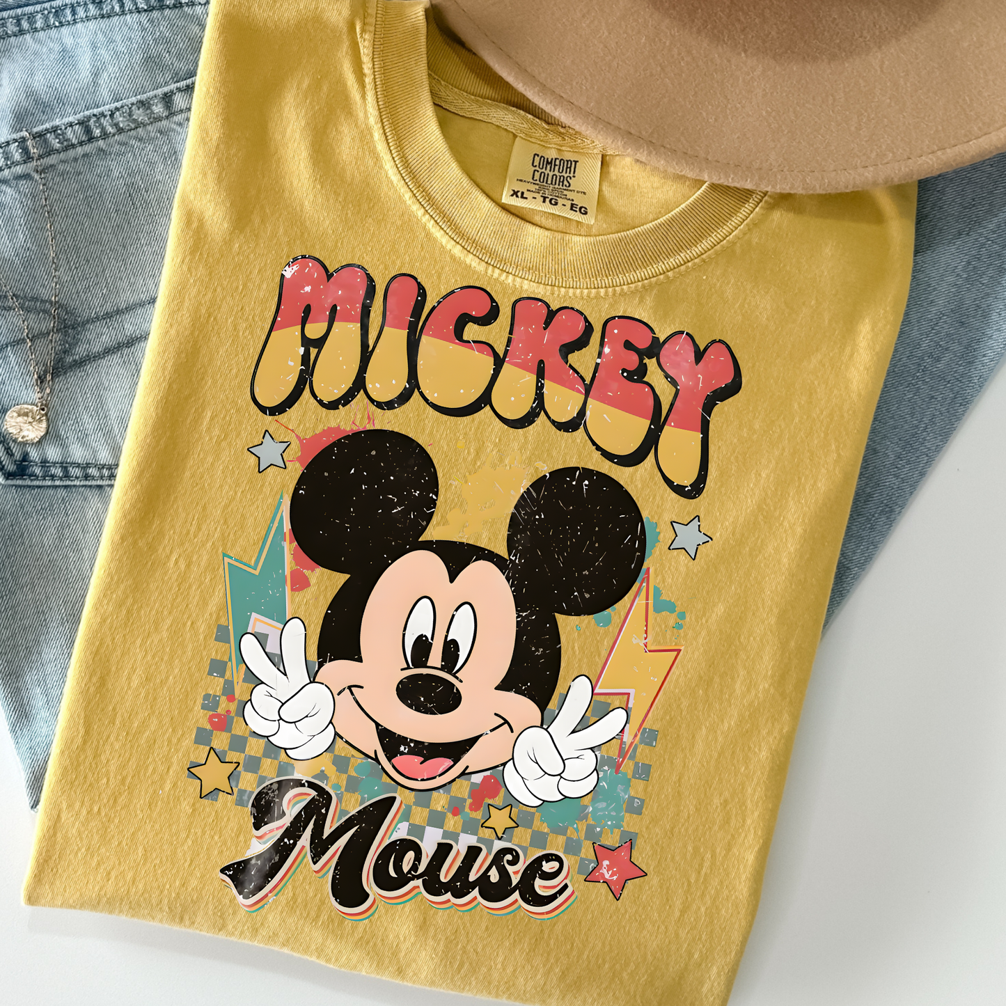 Retro Mickey Mouse Full Color DTF Transfer