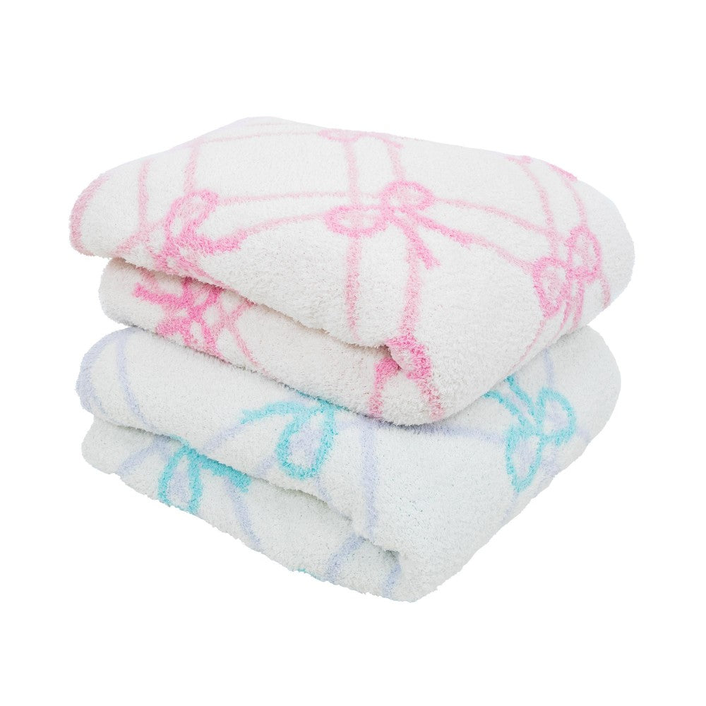 Gridded Bows Blanket (MULTI COLOR OPTIONS) Solmere Blanket 50x60" (MOQ REQUIRED FOR WS PRICING) - PREORDER