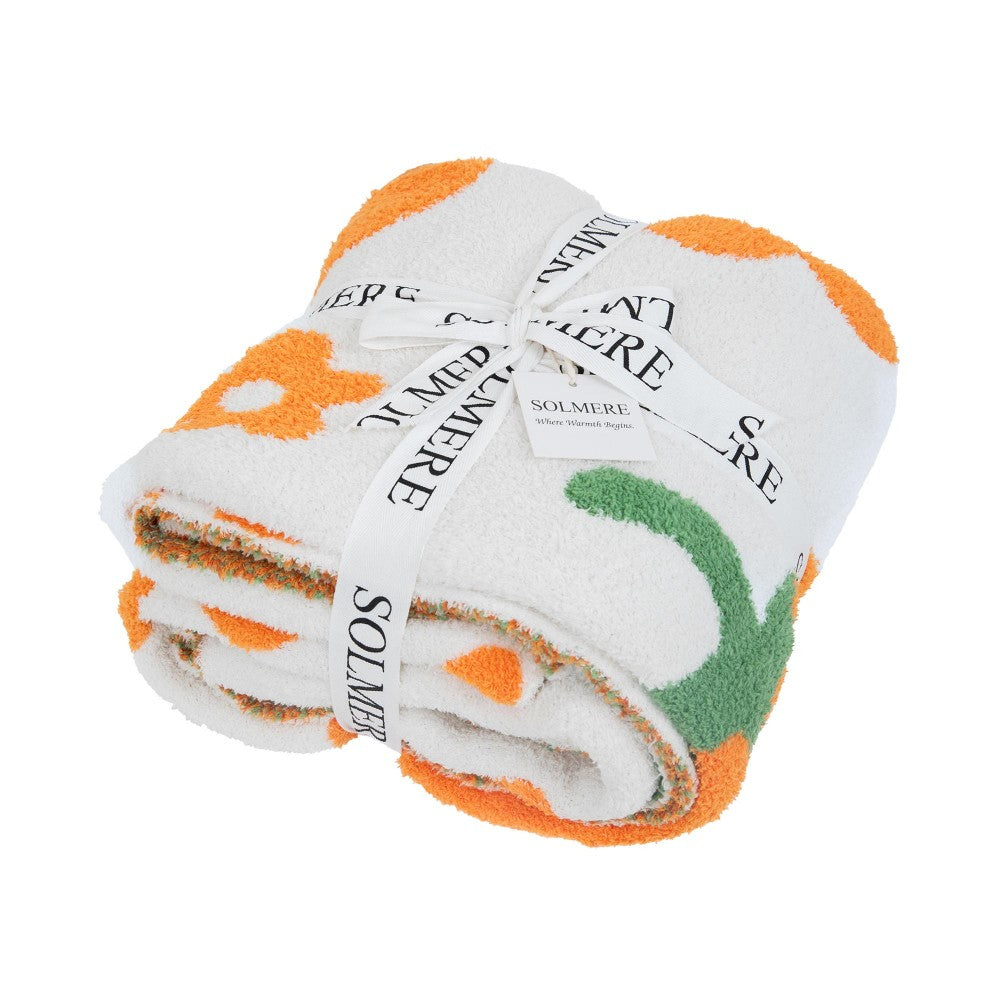 Pumpkin w/Flowers Solmere Blanket 50x60" (MOQ REQUIRED FOR WS PRICING) - PREORDER