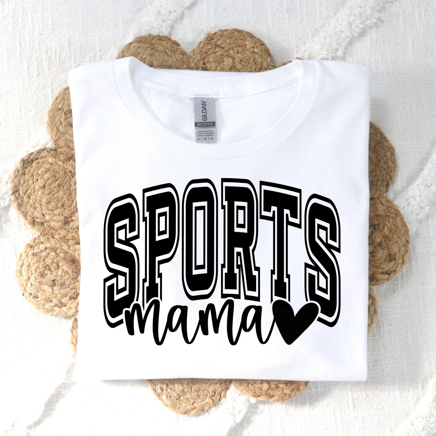 Sports Mama (Heart) Full Color DTF Transfer