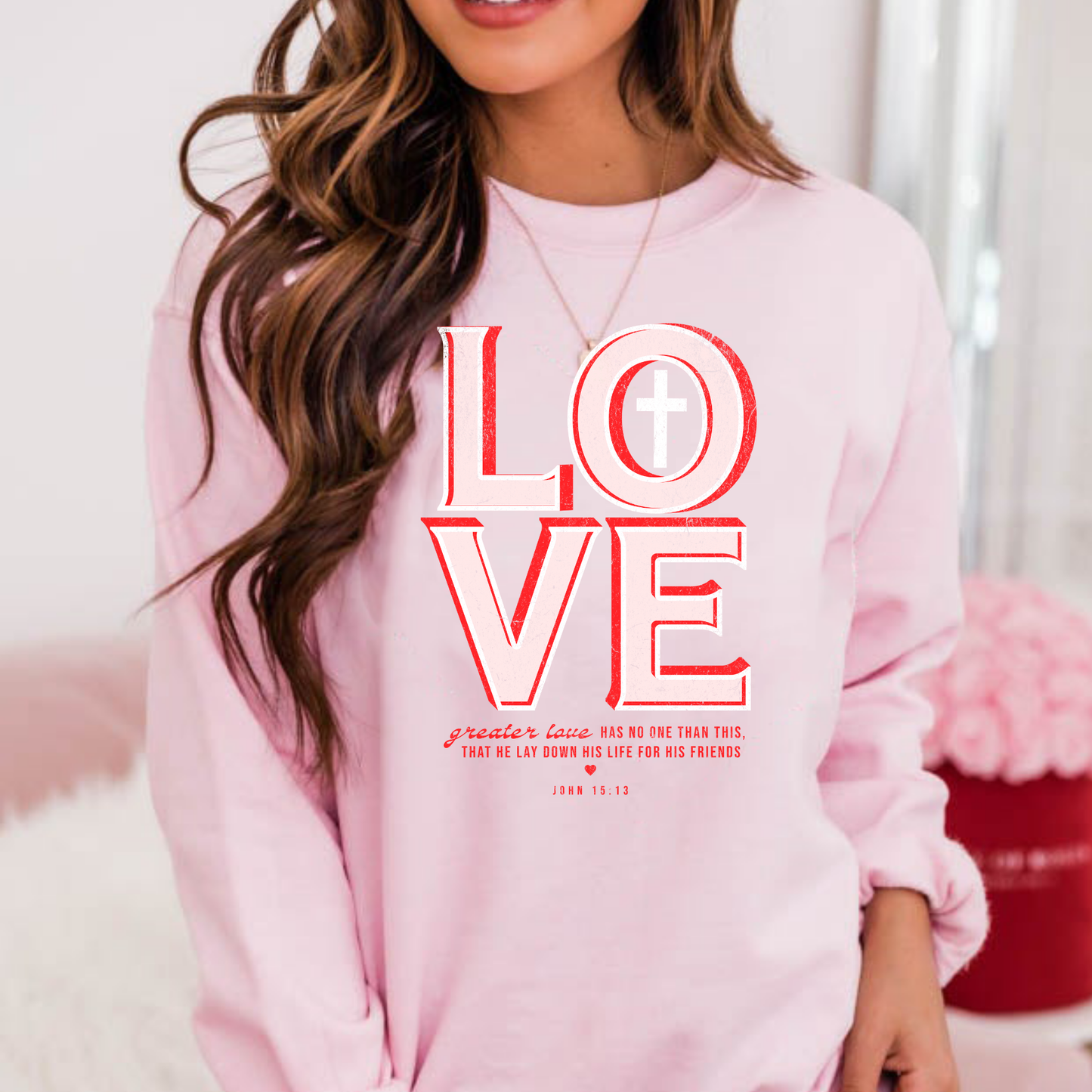 Love Greater Love Has No One Than This John 15:13 Full Color DTF Transfer