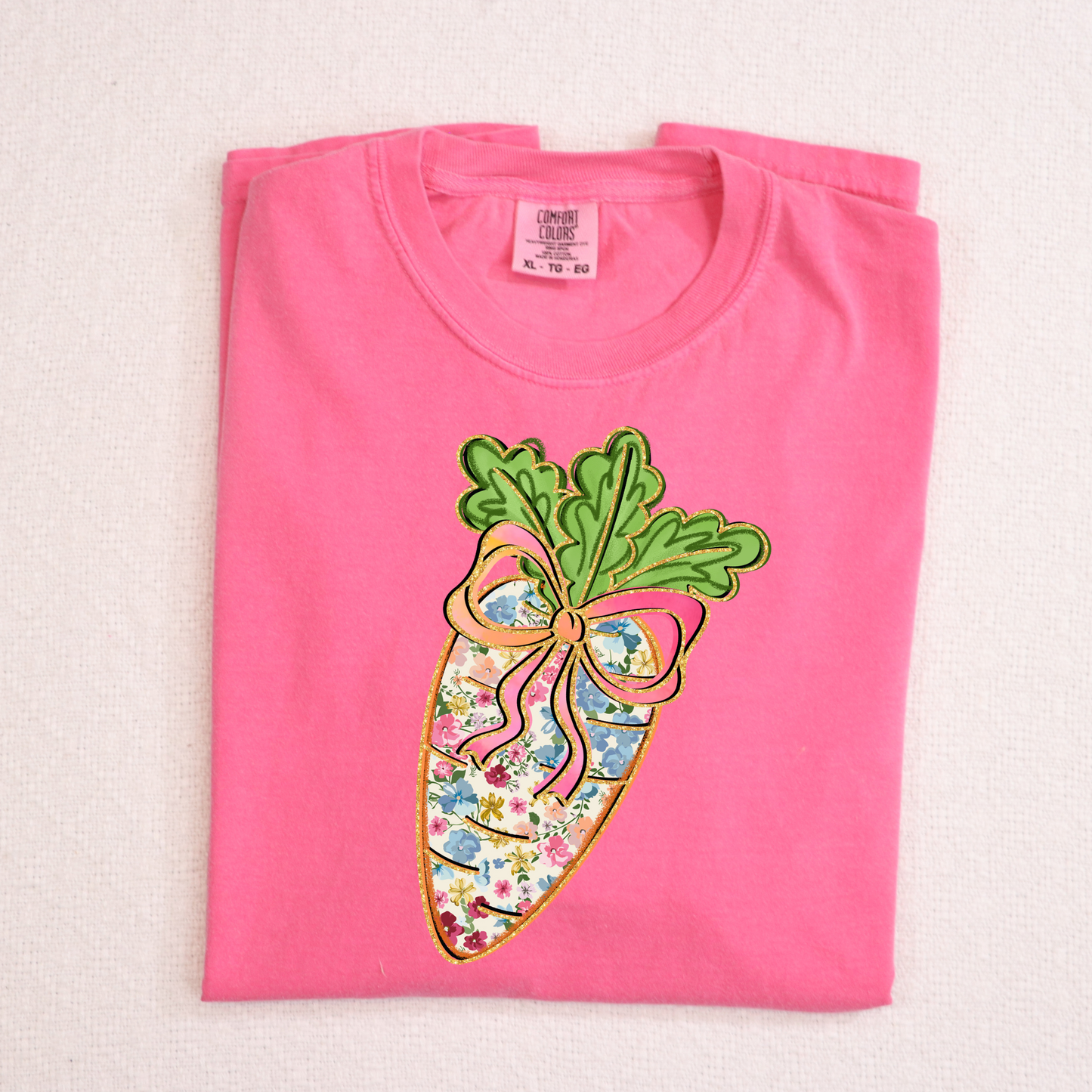 Floral Carrott Full Color DTF Transfer