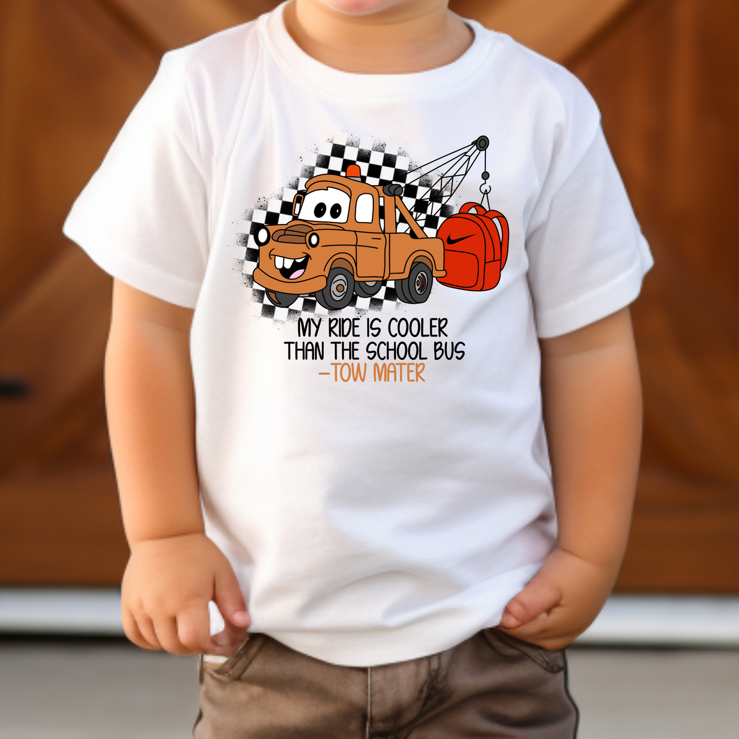 My Ride Is Cooler Than The School Bus - Tow Mater Full Color DTF Transfer