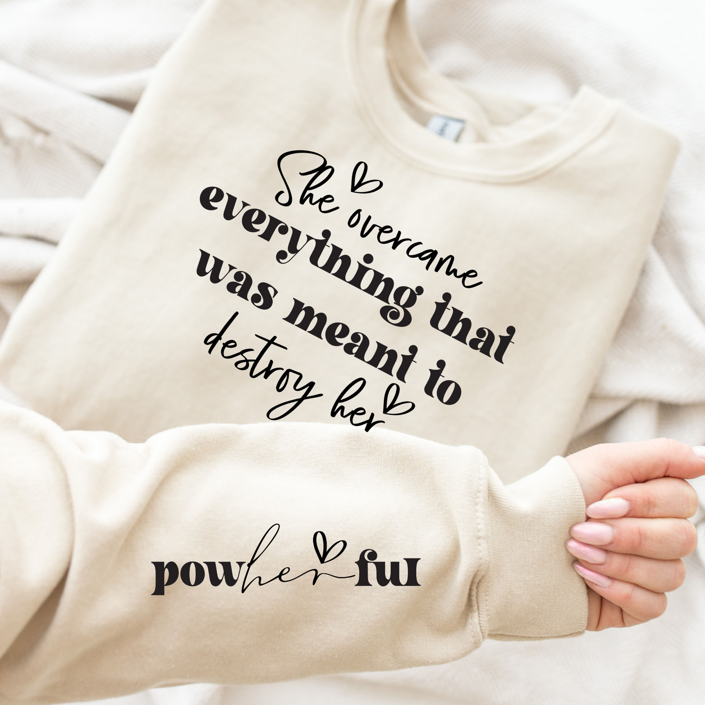 She Overcame Everything... - Powherful Full Color DTF Transfer