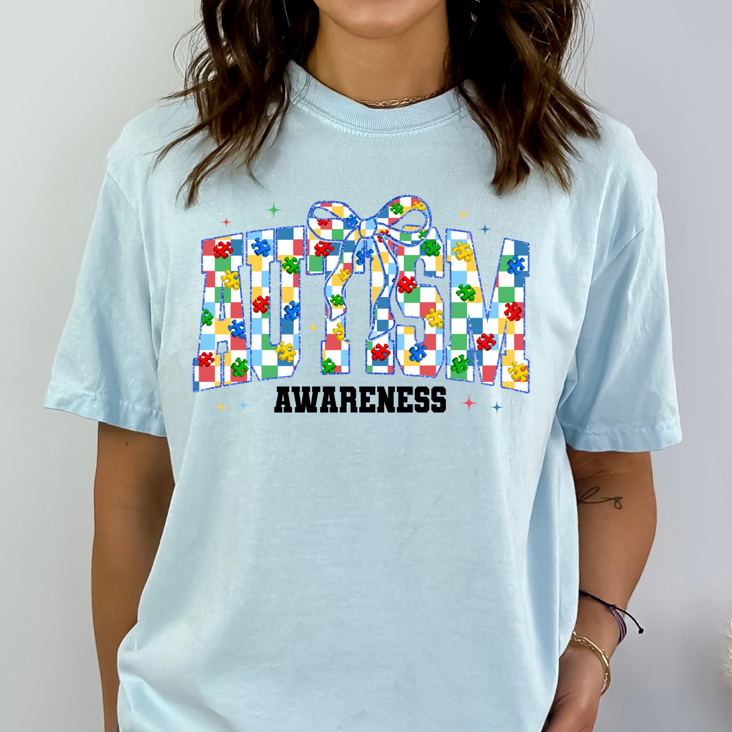 Autism Awareness (Checkered) Full Color DTF Transfer