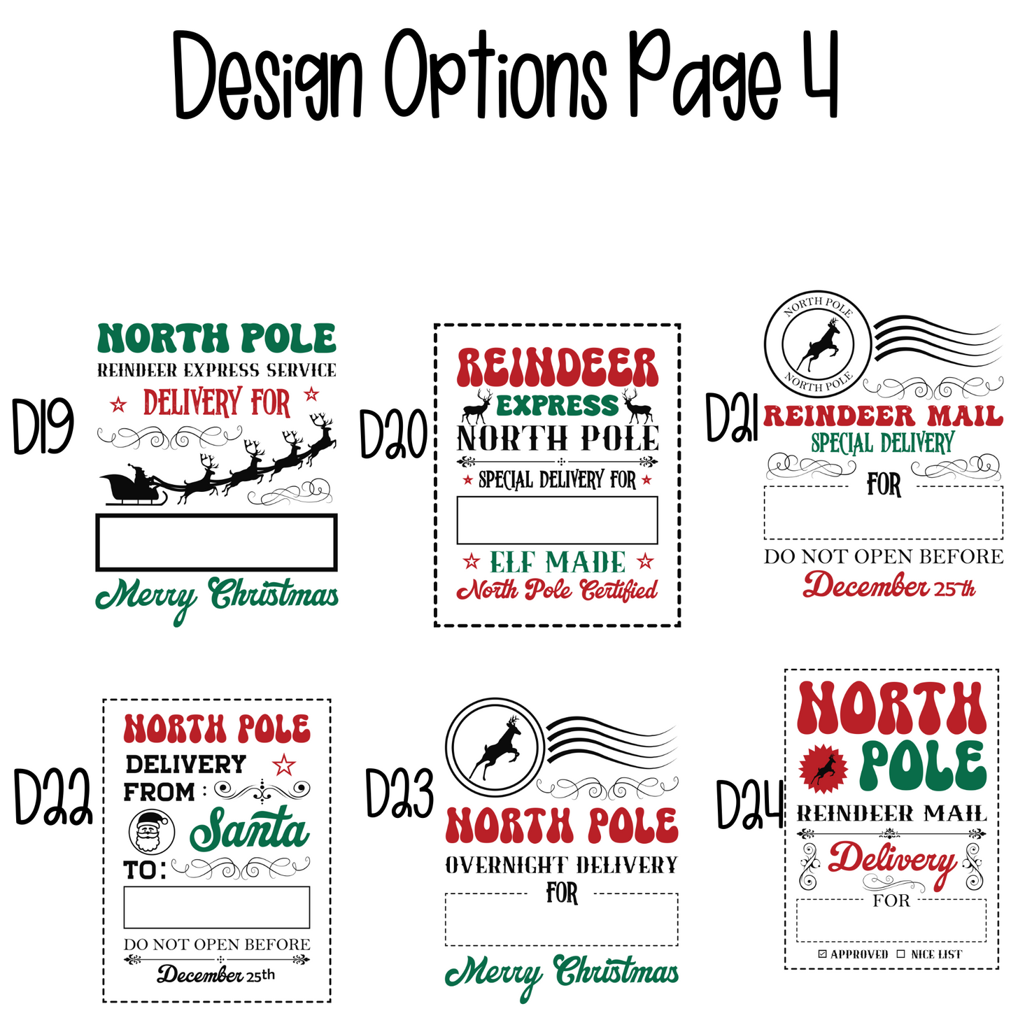 Personalized Santa Sacks (MULTI DESIGN OPTIONS)
