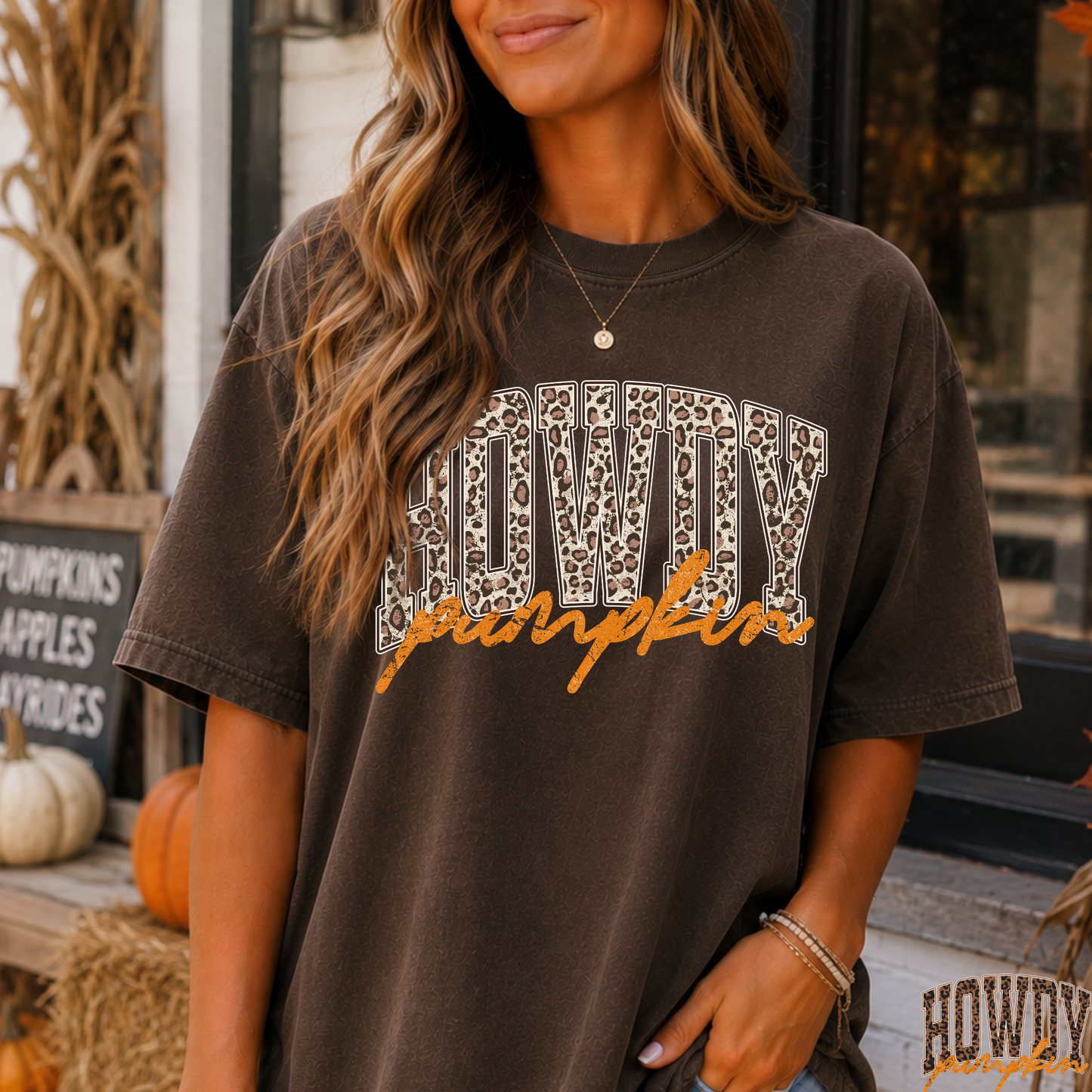 Howdy Pumpkin (Leopard Print) Full Color DTF Transfers