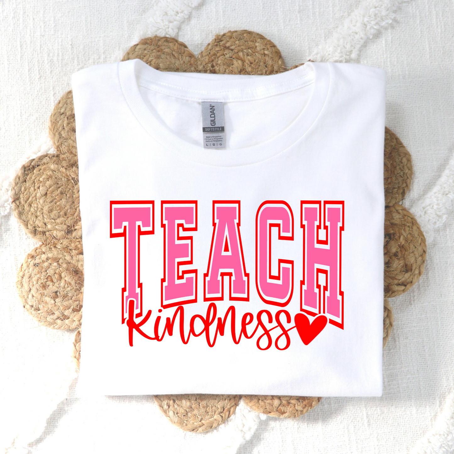 Teach Kindness (Pink) Full Color DTF Transfer