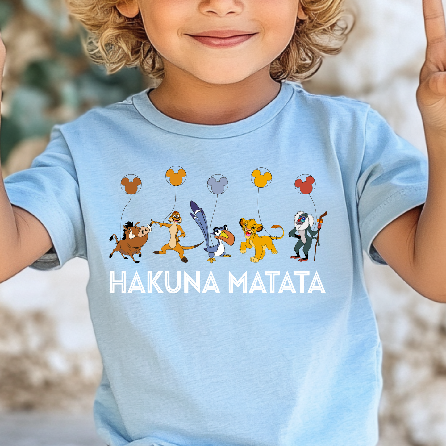 Hakuna Matata w/ Characters Walking Full Color DTF Transfer