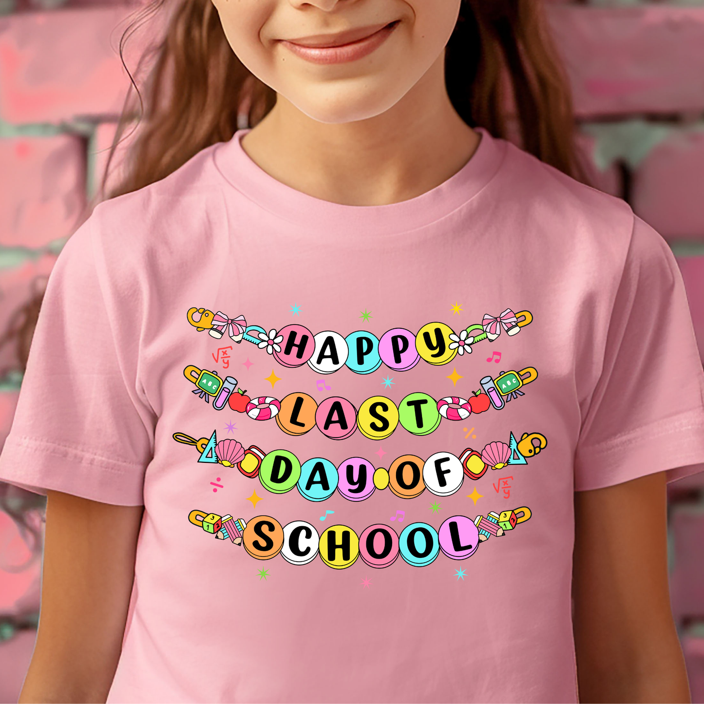 Happy Last Day Of School Bracelets Full Color DTF Transfer