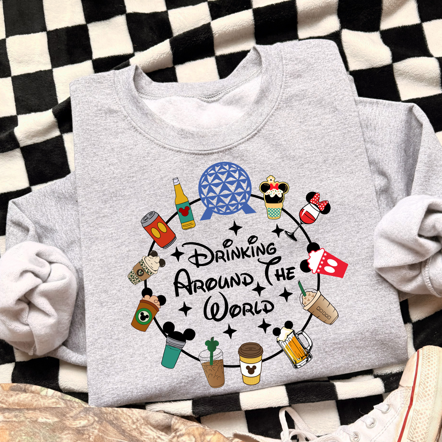 Drinking Around The World Full Color DTF Transfer
