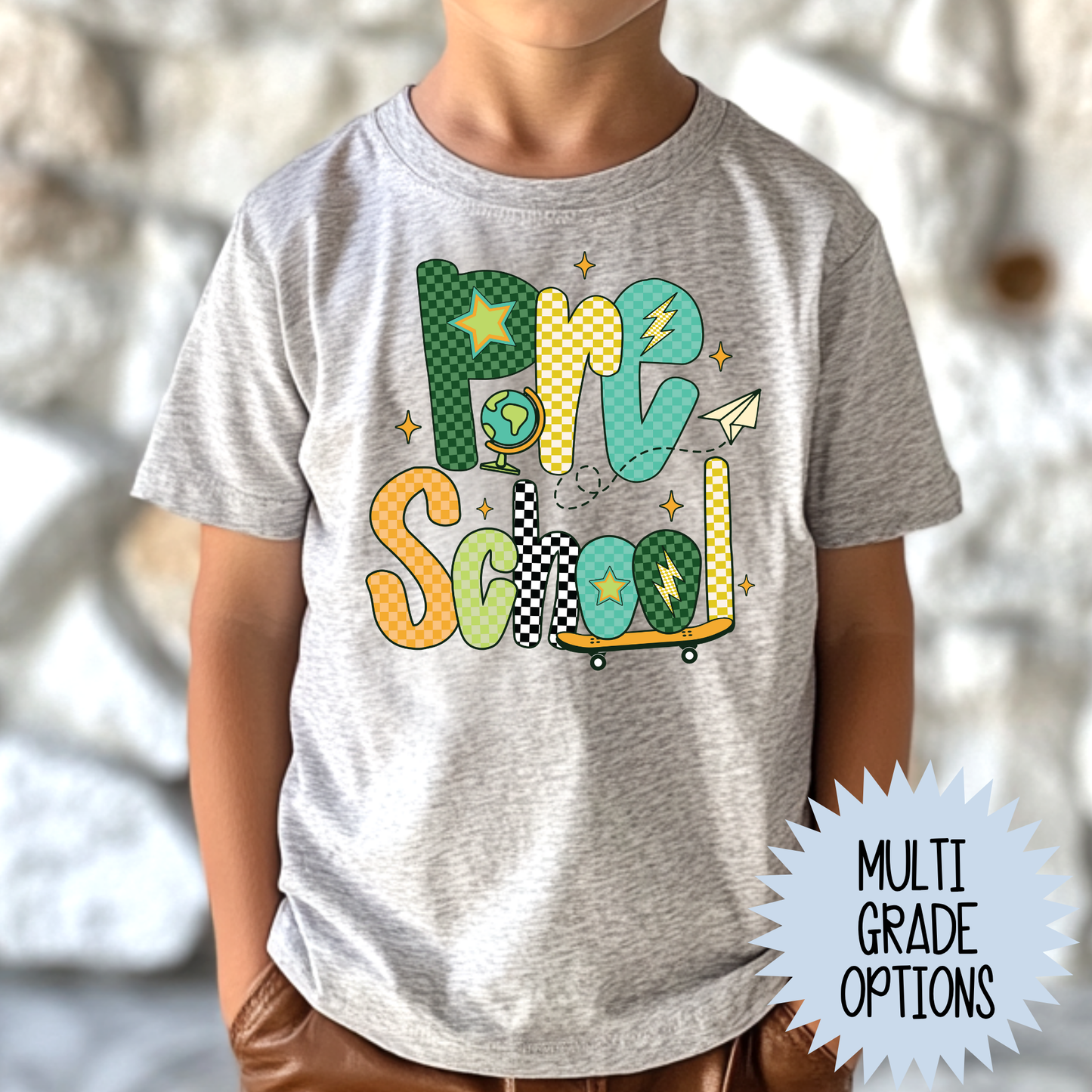 Skater Checkered Grade (MULTI GRADE OPTIONS) Full Color DTF Transfer