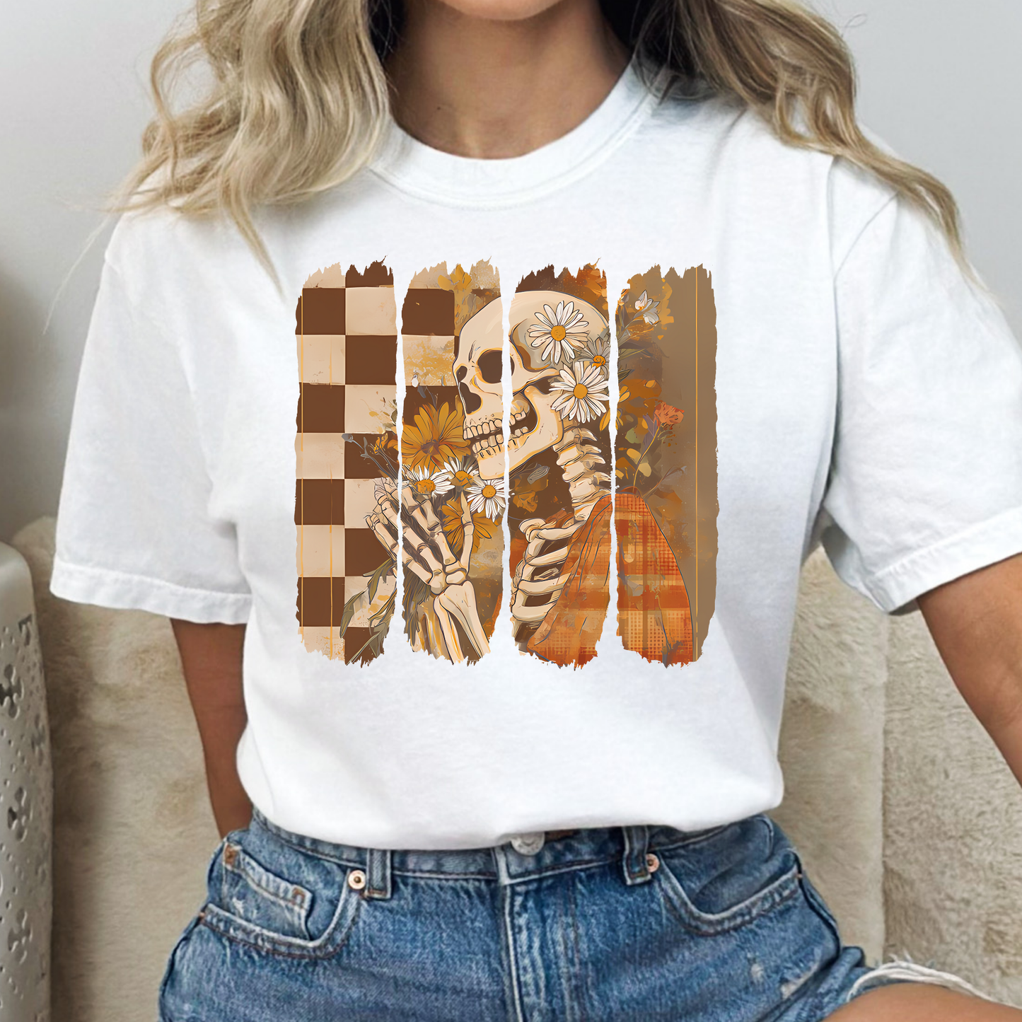 Brushstroke Skeleton Full Color DTF Transfer