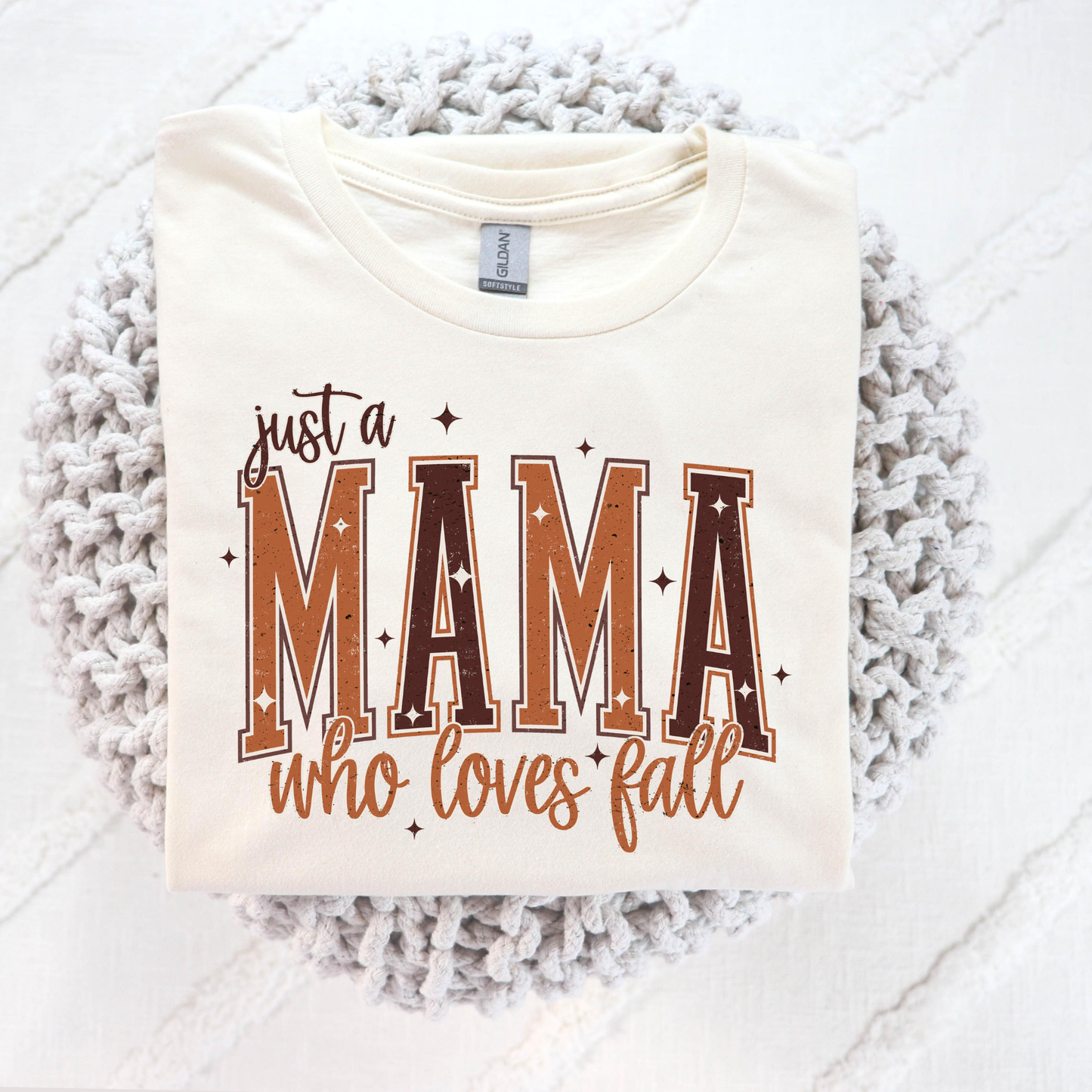 Just A Mama Who Loves Fall Full Color DTF Transfer