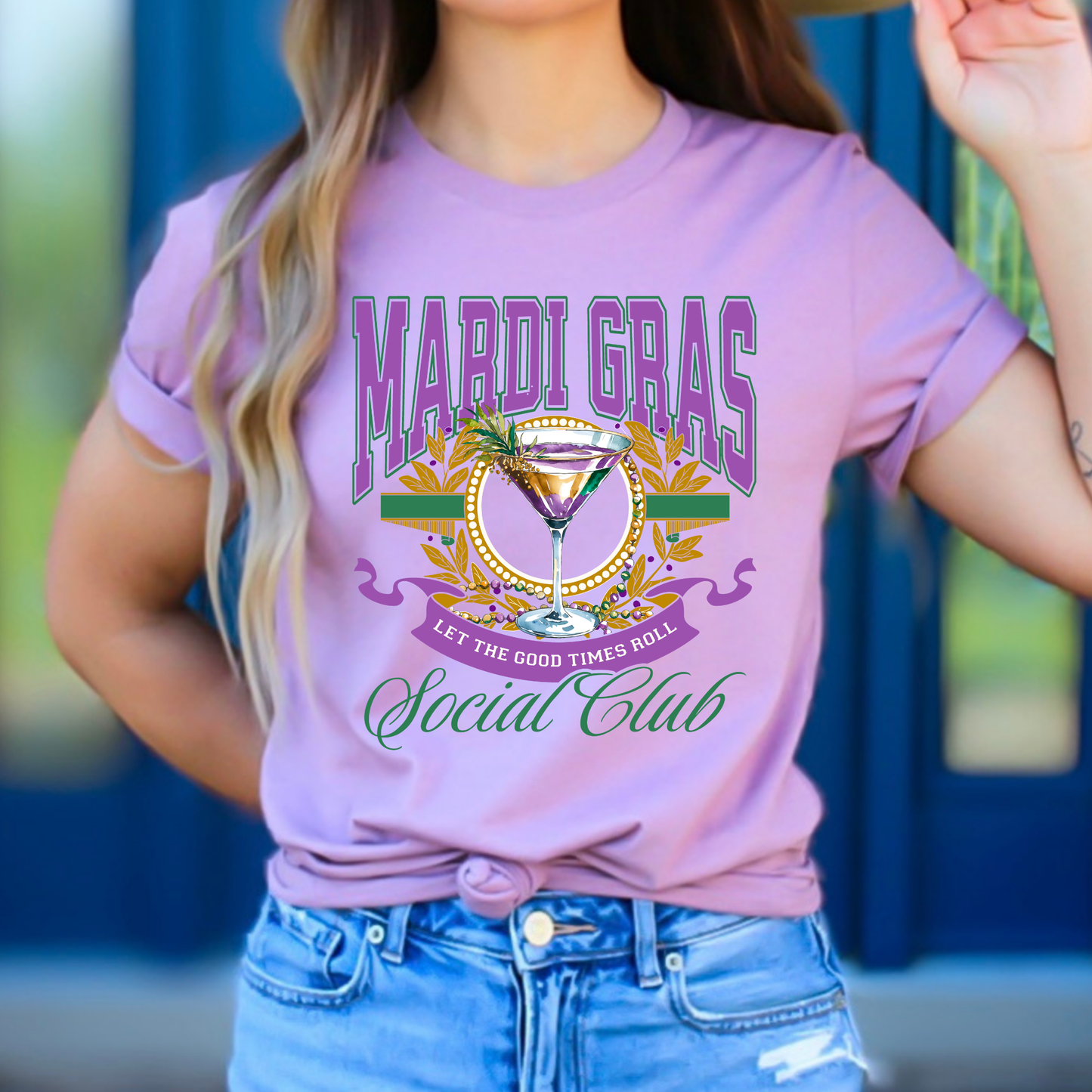 Mardi Gras Social Club Full Color DTF Transfer