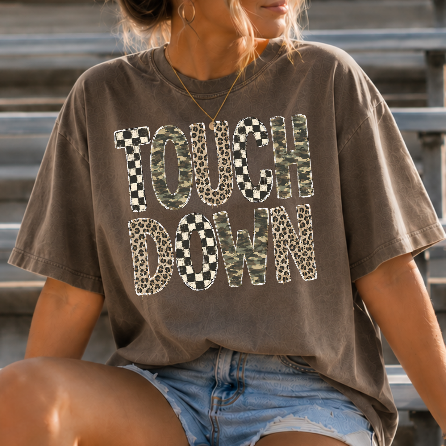 Touchdown (Checkered-Leopard-Camo) Full Color DTF Transfer