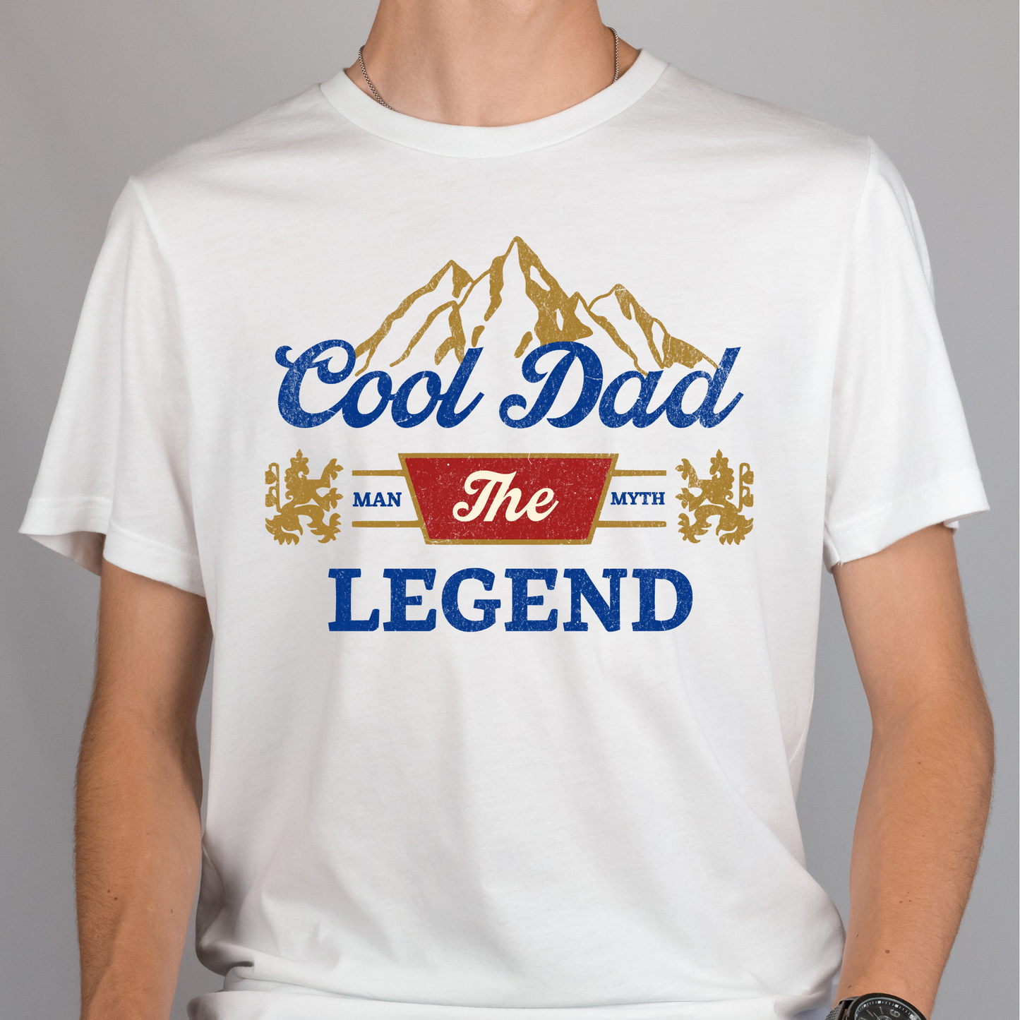 Cool Dad - The Man The Myth The Legend (Beer Style) Full Color DTF Transfer
