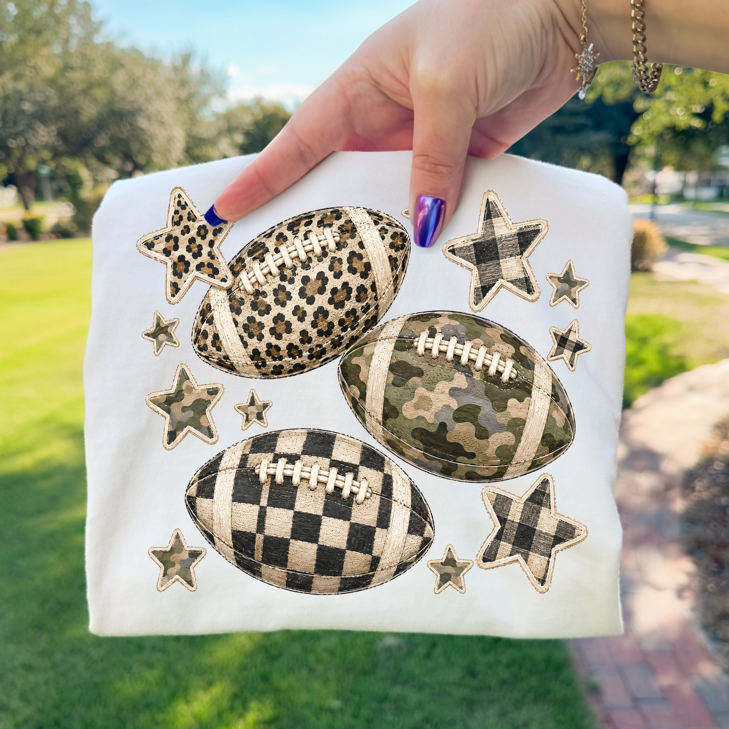 Football's (Camo - Leopard - Checkered) It Full Color DTF Transfer