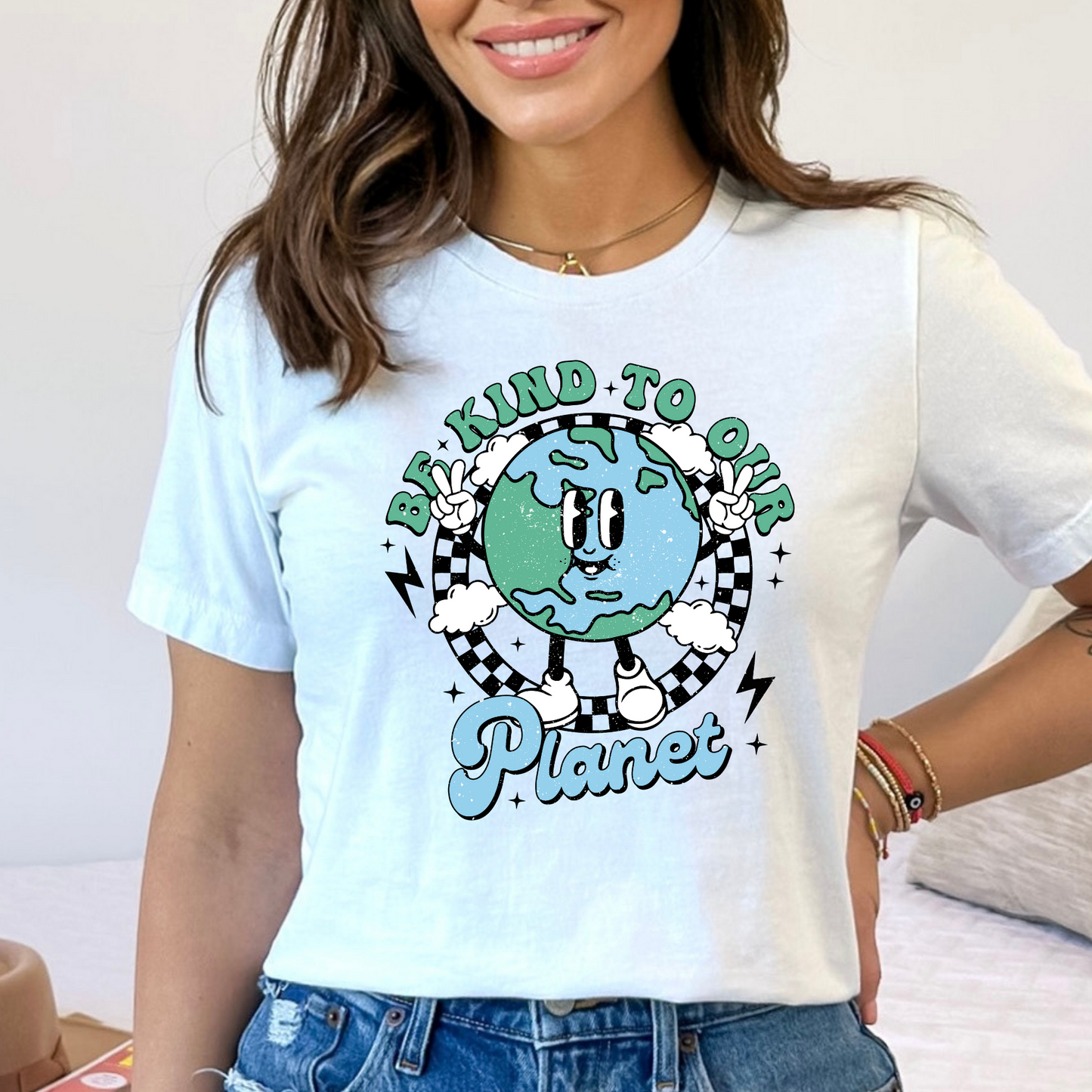 Be Kind To Our Planet - Earth Day Full Color DTF Transfer
