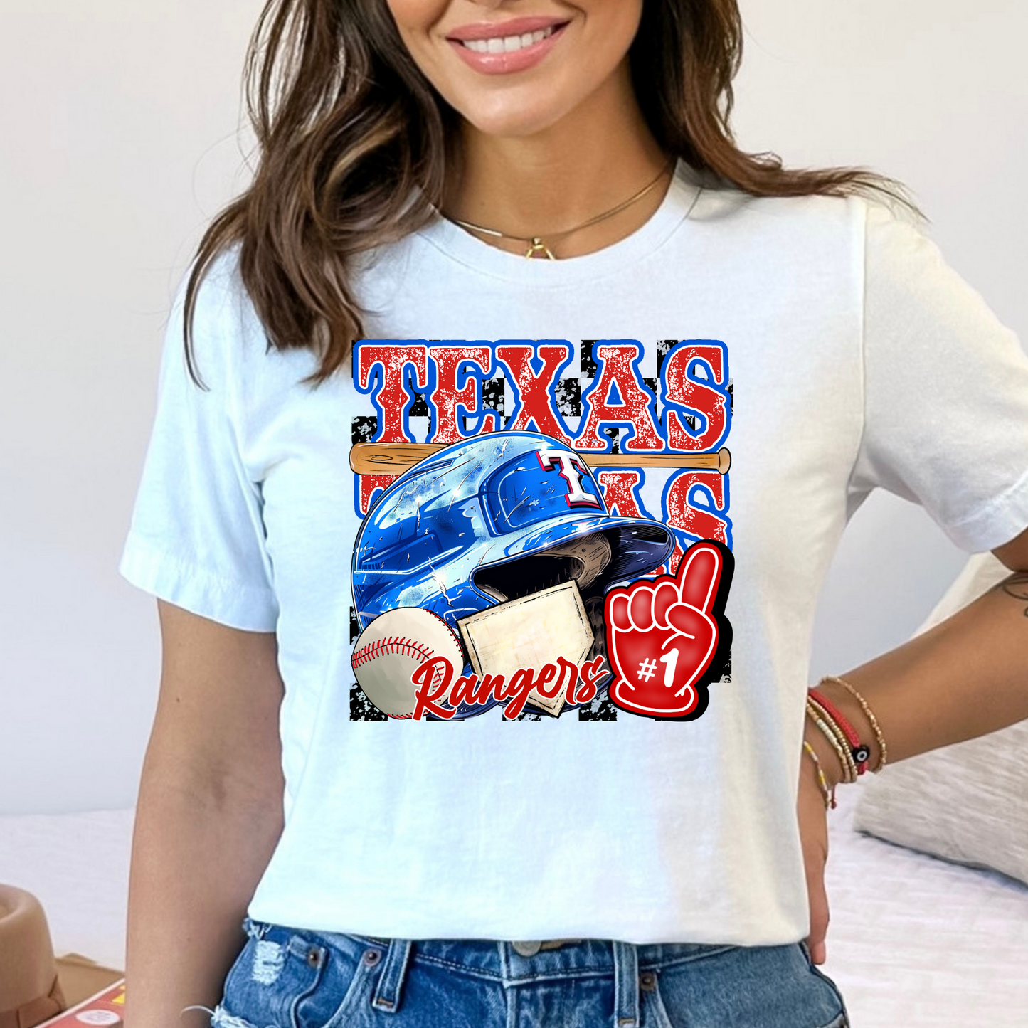 Texas Rangers Collage Full Color DTF Transfer