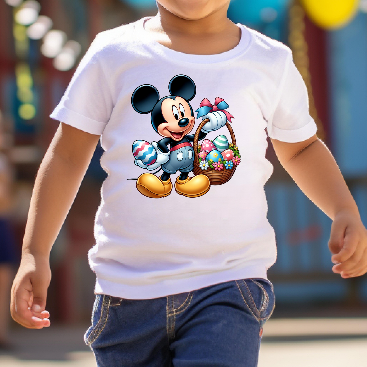 Mickey Easter Basket Full Color DTF Transfer