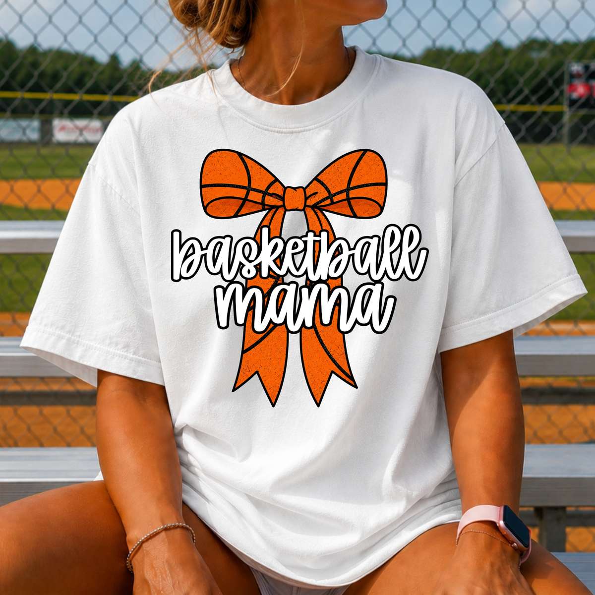 Basketball Mama Bow Full Color DTF Transfer