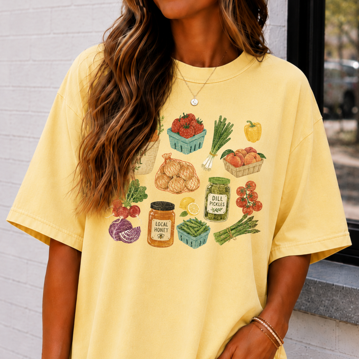Local Produce Icons Full Color DTF Transfer