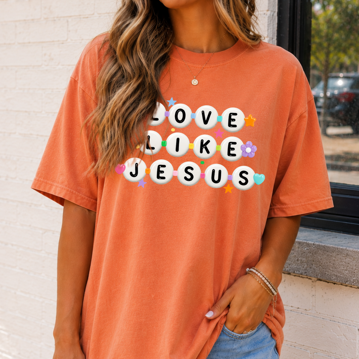 Love Like Jesus Friendship Beads Full Color DTF Transfer